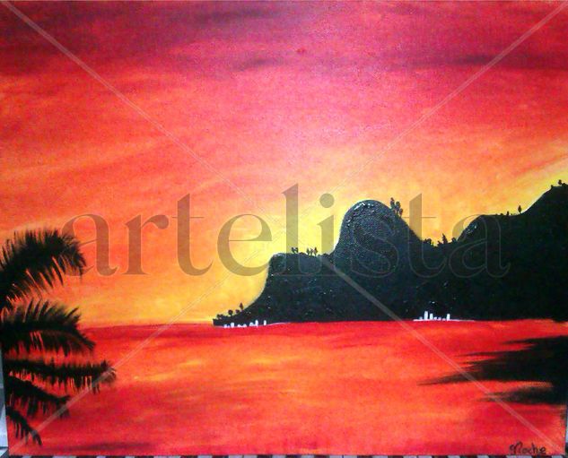 red sea Acrylic Canvas Landscaping