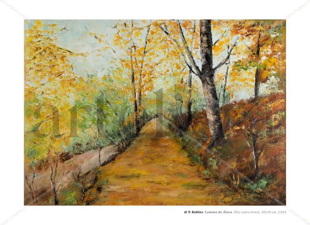 camino de Alava Óleo Lienzo Paisaje