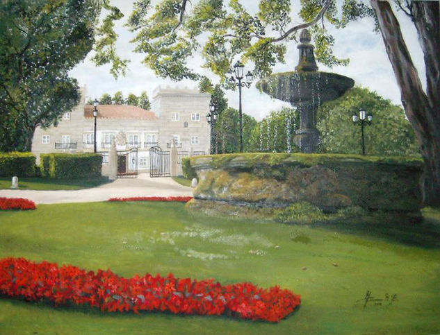 Pazo Quiñones de León Oil Canvas Landscaping