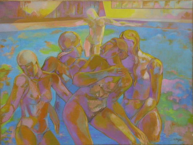 2000 La Piscina. Óleo. 75 x 100 cm 