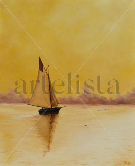 Vela Oil Canvas Marine Painting