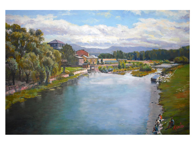 rio cua (vista desde el puente de cacabelos)