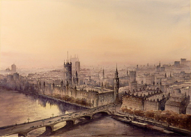 AMANECER EN LONDRES Watercolour Paper Landscaping