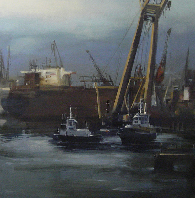 Remolcadores en la ría, Vizcaya