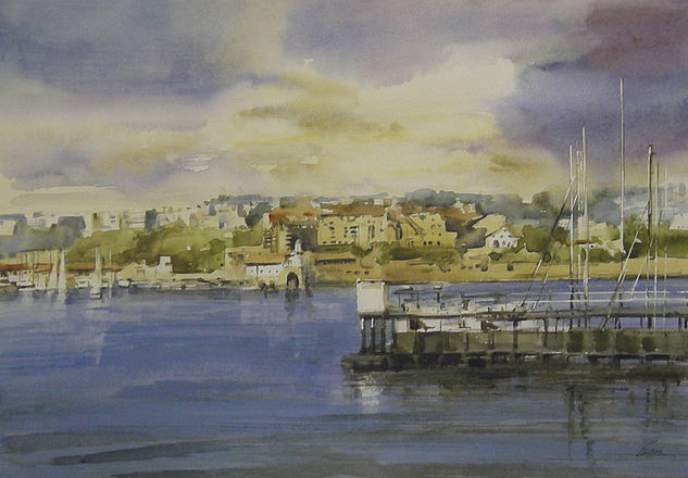 Puerto de Getxo, Vizcaya Watercolour Paper Landscaping