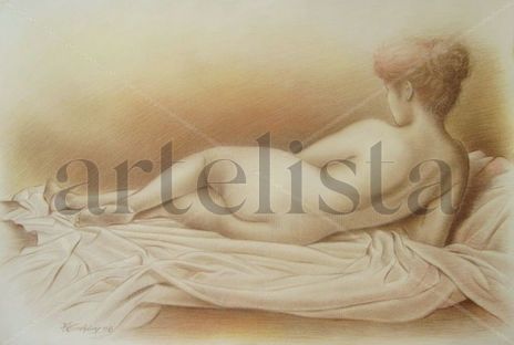 Desnudo  lapiz sepia