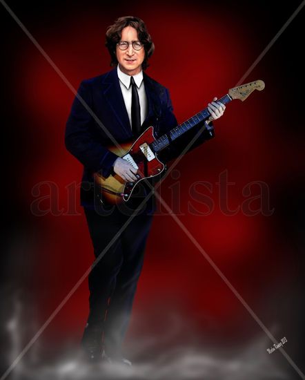 JOHN LENNON Oil Canvas Portrait