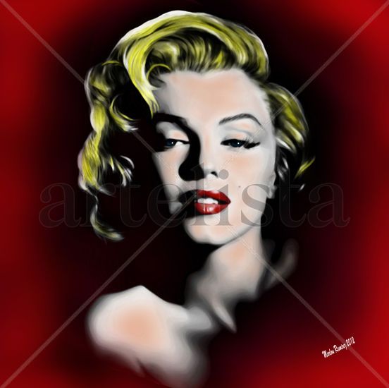 SENSUAL MARILYN Oil Canvas Portrait