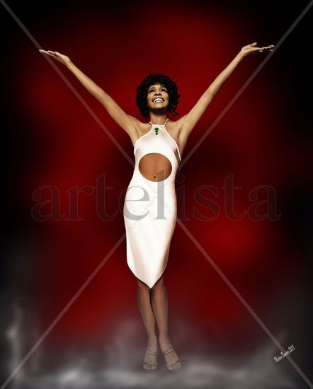 WHITNEY THE QUEEN Oil Canvas Portrait