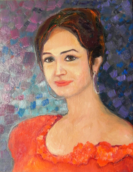 La donna Oil Canvas Portrait