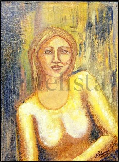 dulce mirada Oil Canvas Figure Painting