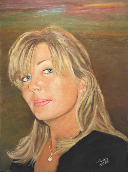 Retrato de Carmen Oil Canvas Portrait