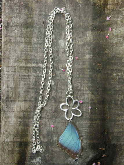 Collar Morfo Azul ,...