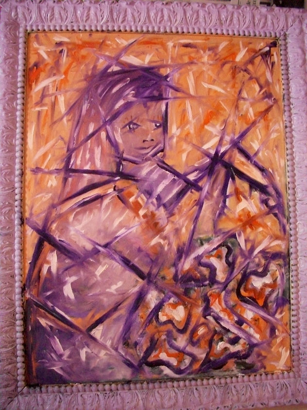 Señora con cesta de flores