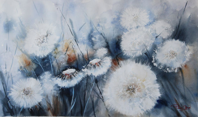IMPRESION FLORAL EN GRIS
