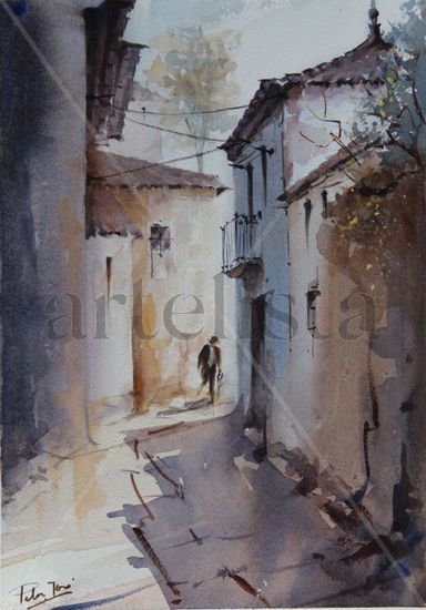 Pueblo portugués de Coura Watercolour Paper Landscaping