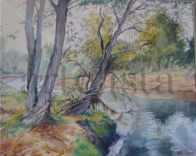 invierno en el Cardener Watercolour Card Landscaping