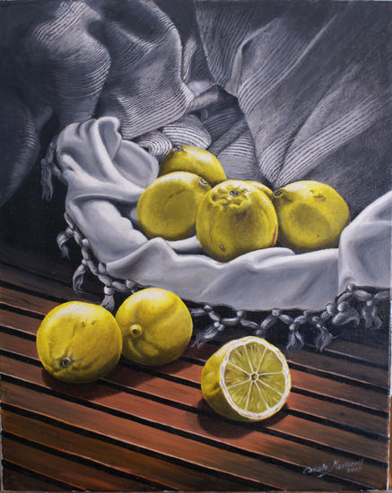 Limones Óleo Lienzo Bodegones