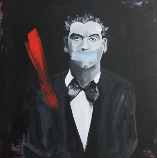 Homenaje a Federico García Lorca Acrylic Canvas Portrait