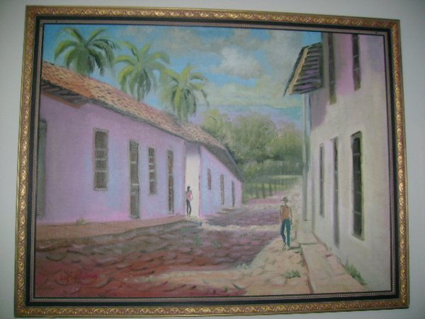 Calle en Giron Oil Canvas Landscaping