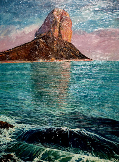 Peñon de Ifach Oil Canvas Marine Painting