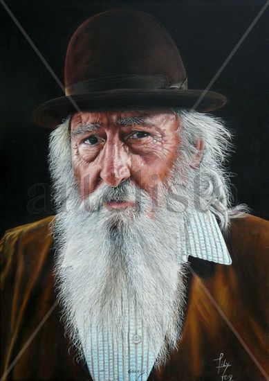 El señor de los caballos Oil Canvas Portrait