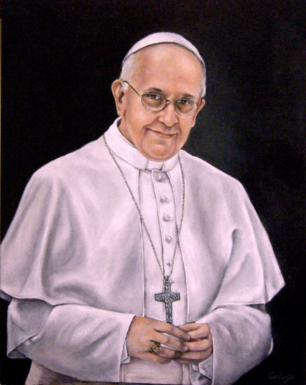 Papa Francisco Óleo Lienzo Retrato