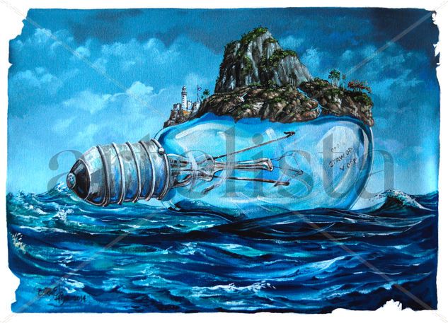 El Bombillo Acrylic Canvas Marine Painting