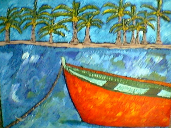 La Yola Acrylic Canvas Marine Painting