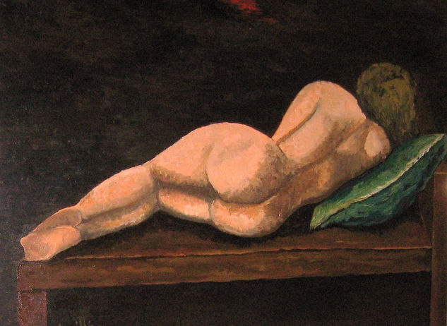 LA  SEÑORA Óleo Lienzo Desnudos