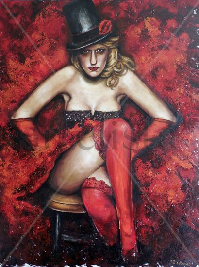 Series Fortune. Welcome to Burlesque! Oil Canvas Portrait