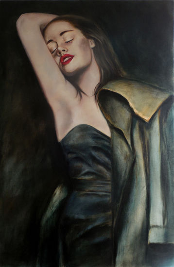 La satisfacción de un amor. Oil Canvas Figure Painting