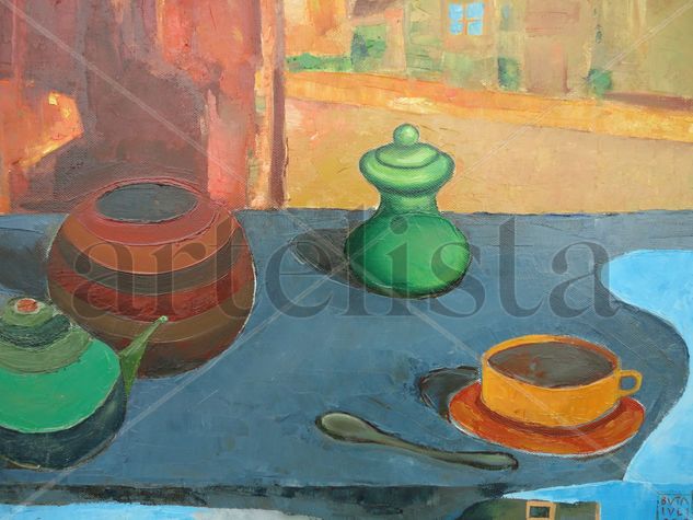 colours 1 Oil Textile Still Life Paintings