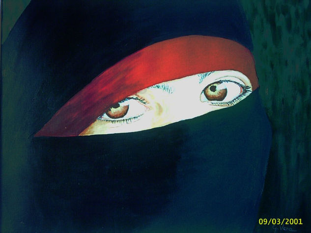 Palestina Acrylic Paper Portrait