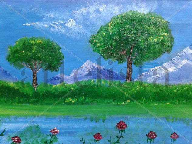 Arboles y flores Oil Card Landscaping