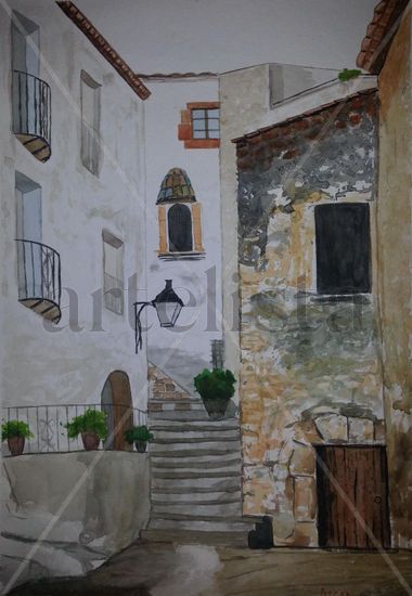 Calle rural Watercolour Paper Landscaping