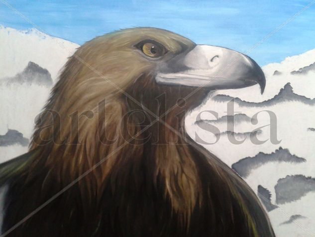 Aguila real Óleo Cartulina Paisaje