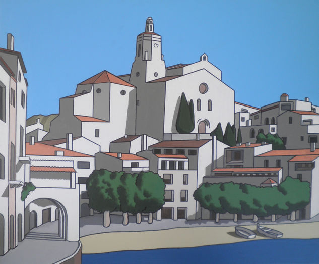 Cadaqués, Costa Brava Acrylic Canvas Landscaping