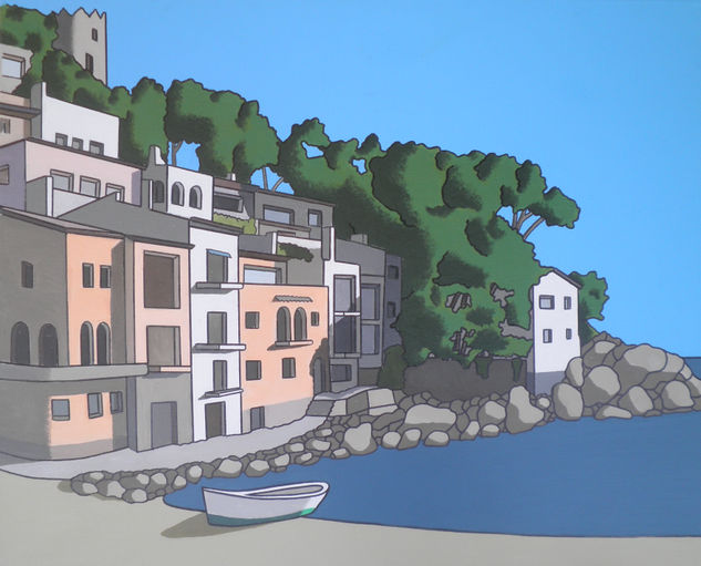 Begur, Costa Brava Acrylic Canvas Landscaping