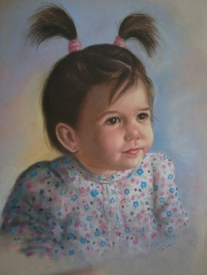 niña Pastel Card Portrait