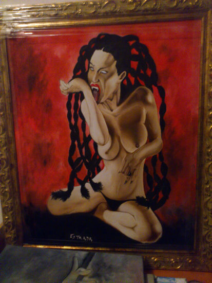 vampiresa Oil Canvas Figure Painting