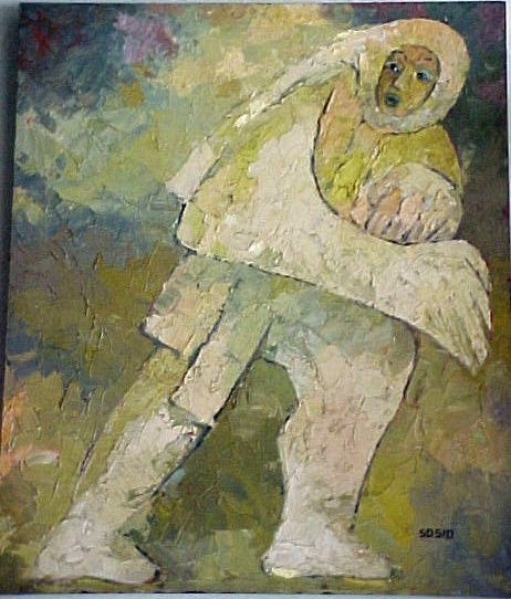 La mujer de Lot Óleo Tabla Figura