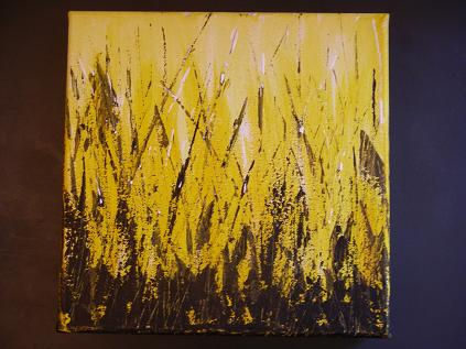 ABSTRACTO AMARILLO Acrylic Canvas Floral Painting