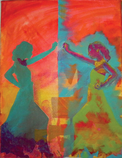 Bailes Acrylic Canvas Figure Painting