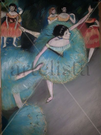 Bailarinas Pastel Papel Figura