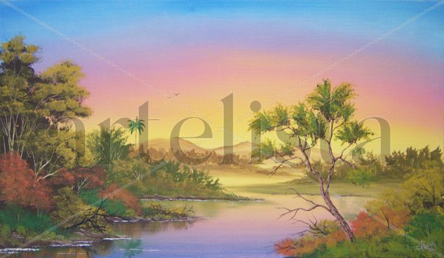 PAISAJE FANTASIA 1 Acrílico Lienzo Paisaje