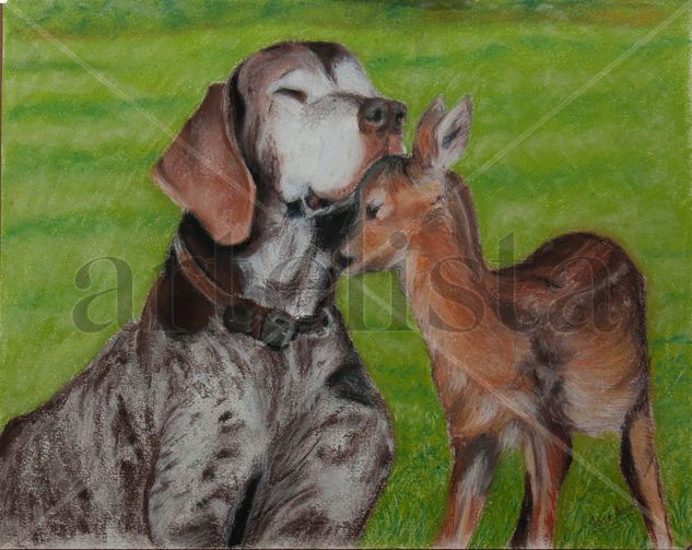 AMISTAD Pastel Papel Animales