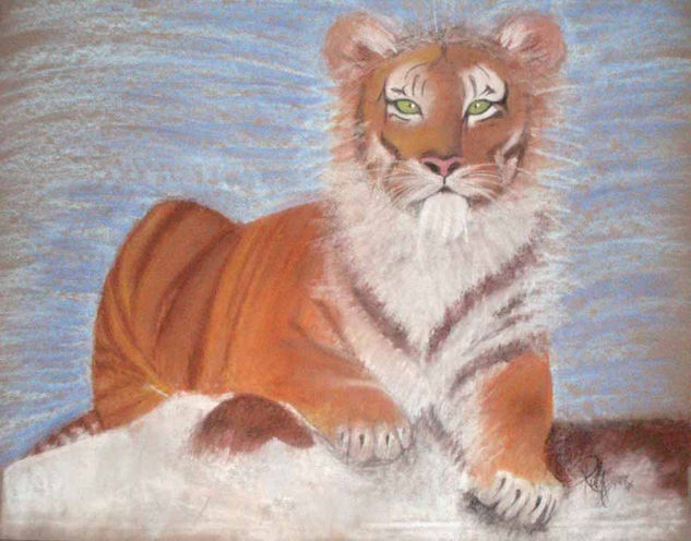 Tigre Pastel Papel Animales