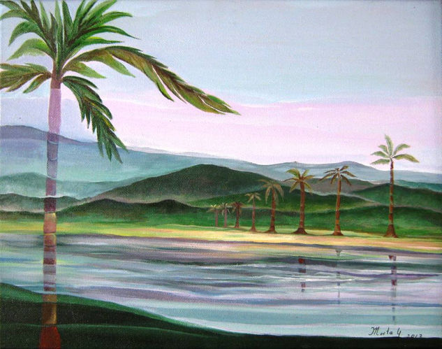 Rincón en Turrialba Acrylic Canvas Landscaping