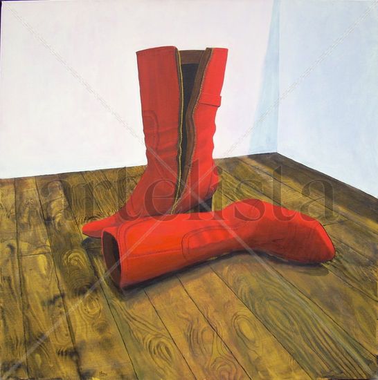 A ponerse las botas Acrylic Canvas Still Life Paintings